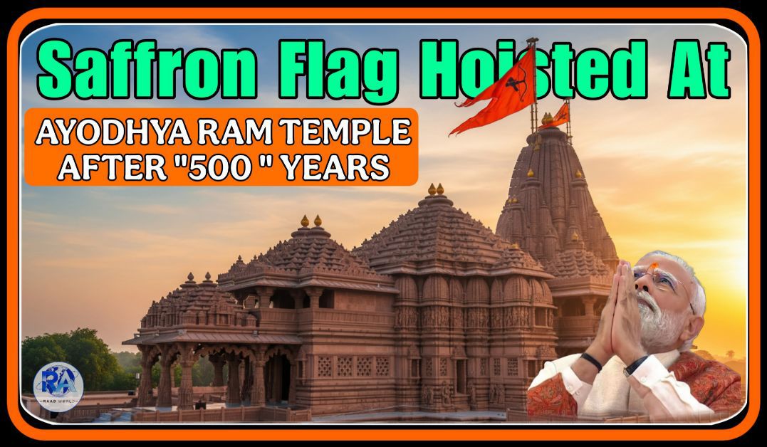 Historic Moment: Saffron Flag Hoisted at Ayodhya Ram Temple After 500 Years