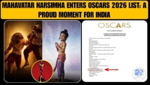 Mahavatar Narsimha animated scene with Lord Narasimha and Prahlada official Oscars 2026 highlight