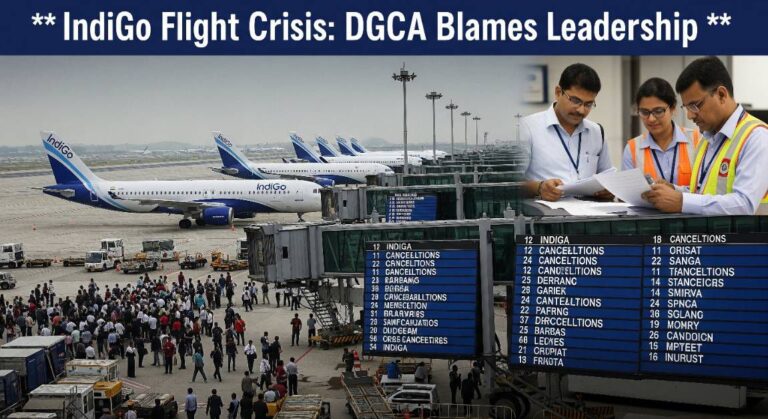 IndiGo flight crisis with grounded aircraft and DGCA reviewing operational failures