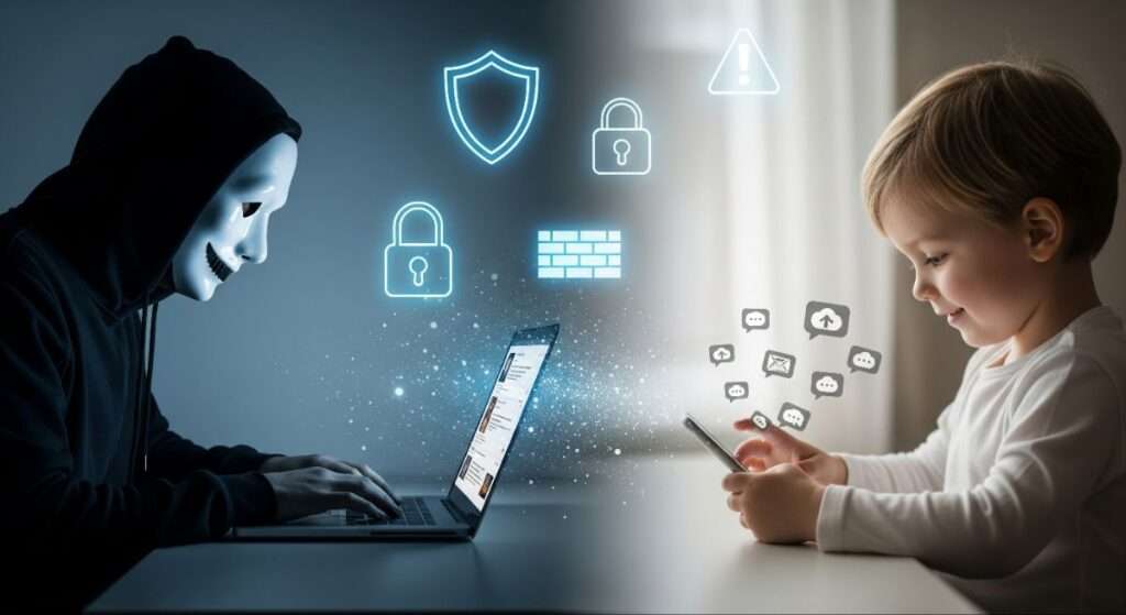 Online predators and data privacy risks affecting young social media users