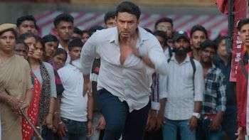 Devil Kannada movie 2025 action scene featuring Darshan