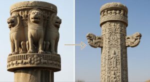 Fact check comparison between Ashoka Pillar of India and Buddhist-inspired pillar in China