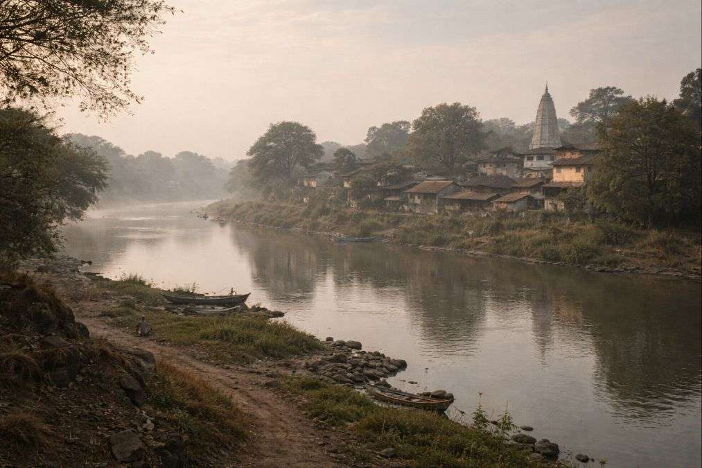 Koregaon Bhima village near Bhima River in Maharashtra