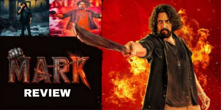 Mark Kannada movie review 2025 featuring Kichcha Sudeep in an intense action scene