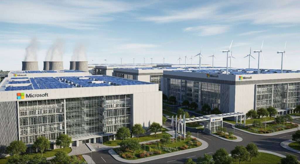 Microsoft hyperscale data centres in India representing cloud infrastructure growth.