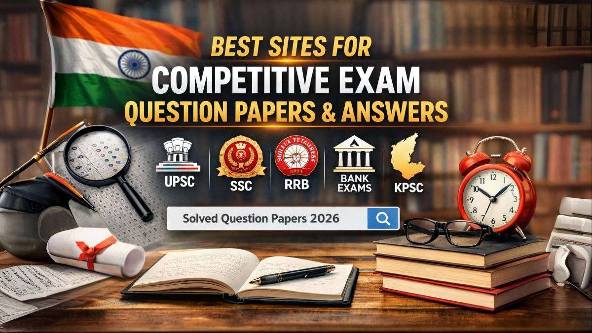 Best websites for competitive exam question papers with answers for UPSC, SSC, RRB, Banking and KPSC exams