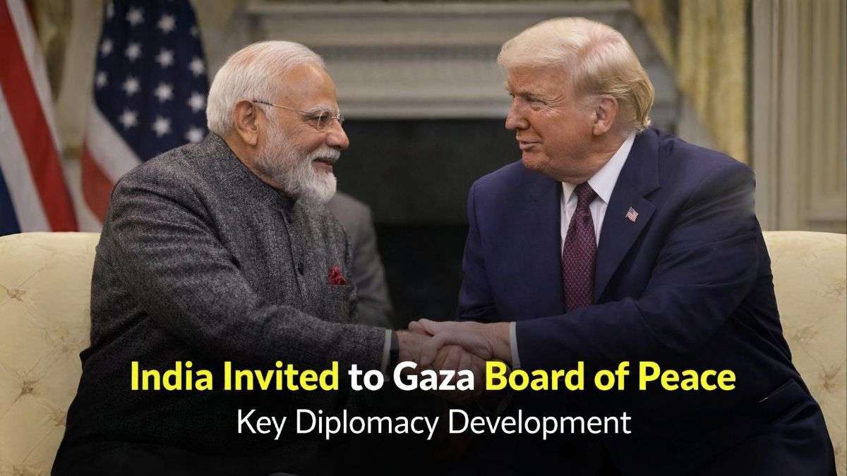Indian Prime Minister Narendra Modi and former US President Donald Trump during diplomatic talks related to the Gaza Board of Peace initiative