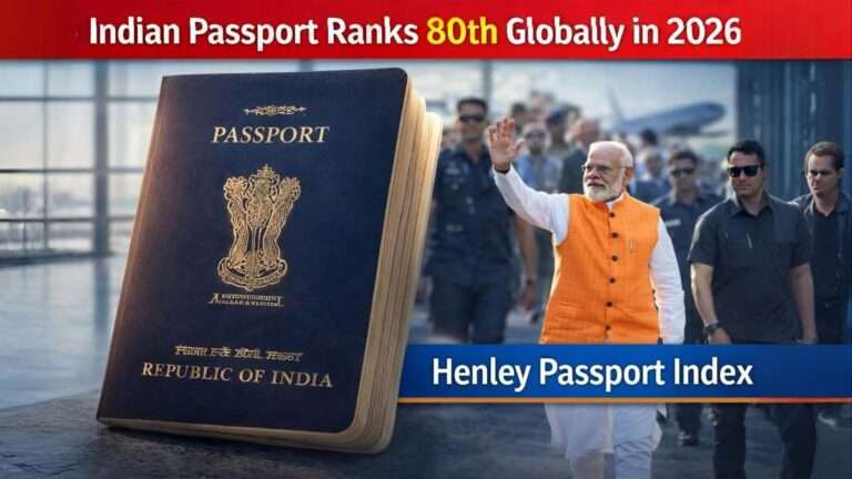 Indian passport ranking improves to 80th in Henley Passport Index 2026