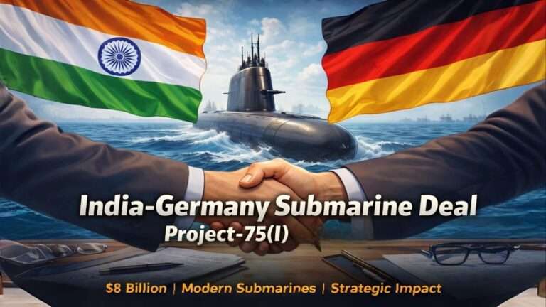 India–Germany submarine deal under Project-75(I) showing strategic defence partnership and next-generation Indian Navy submarines