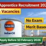 IOCL Apprentice Recruitment 2026 featured image showing 394 vacancies with no exam merit based selection