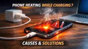 phone heating while charging problem with warning signs and charger connected