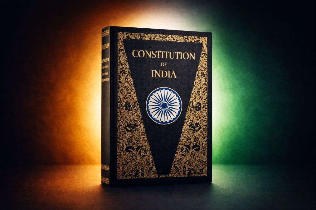 Indian Constitution symbolizing Republic Day and national values.