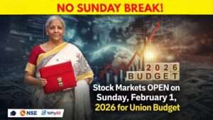 Stock markets open on Sunday February 1, 2026 due to Union Budget presentation