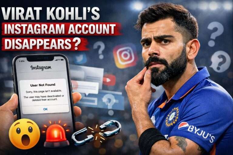 Virat Kohli Instagram account disappears as fans react to sudden profile unavailability in 2026
