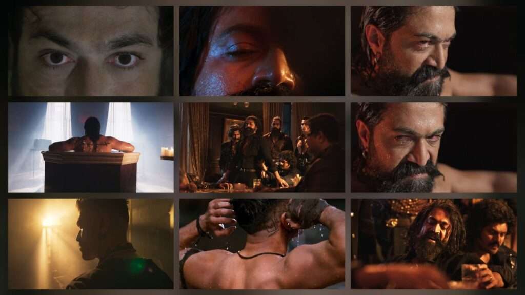 Close-up of female character with intense eyes in Toxic Kannada teaser showcasing emotional tension and dark atmosphere