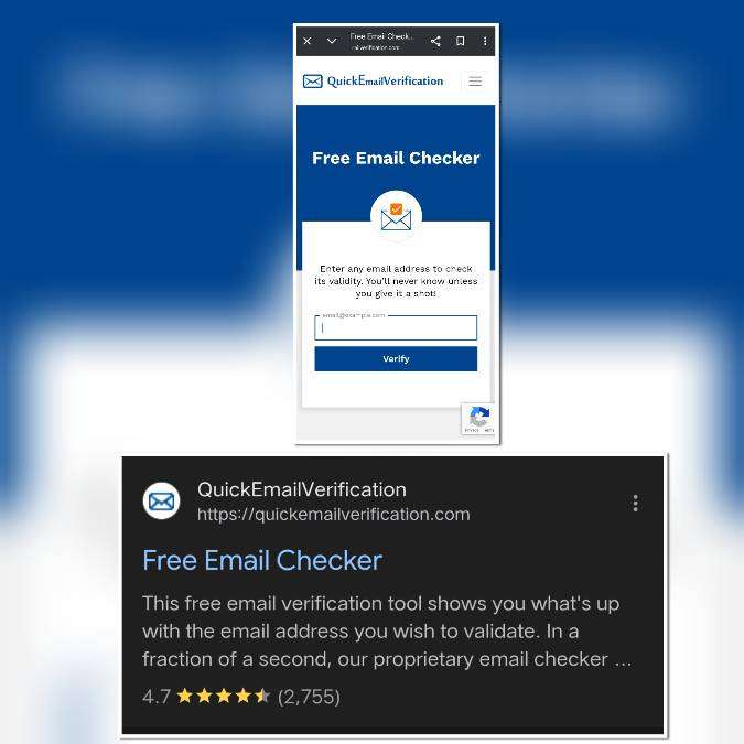 QuickEmailVerification free email checker tool used to verify fake or suspicious email addresses involved in phishing scams