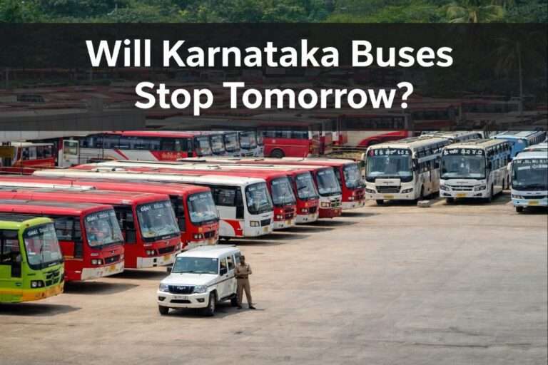 State-run Karnataka buses parked at depot amid strike warning, KSRTC and BMTC services may be affected tomorrow.