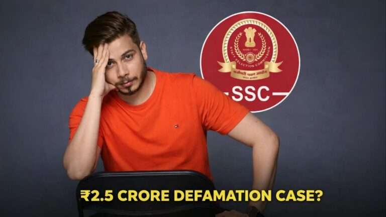 Nitish Rajput with SSC logo background and text ₹2.5 Crore Defamation Case featured image