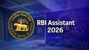 RBI Assistant Recruitment 2026 banner featuring Reserve Bank of India logo with bold RBI Assistant 2026 text on blue background