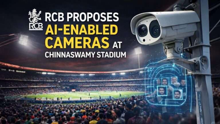 RCB proposes AI-enabled cameras at M. Chinnaswamy Stadium in Bengaluru to improve crowd management and fan safety using advanced surveillance technology.