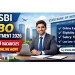 SBI CBO Recruitment 2026 notification banner showing Circle Based Officer vacancies, salary details and apply online information