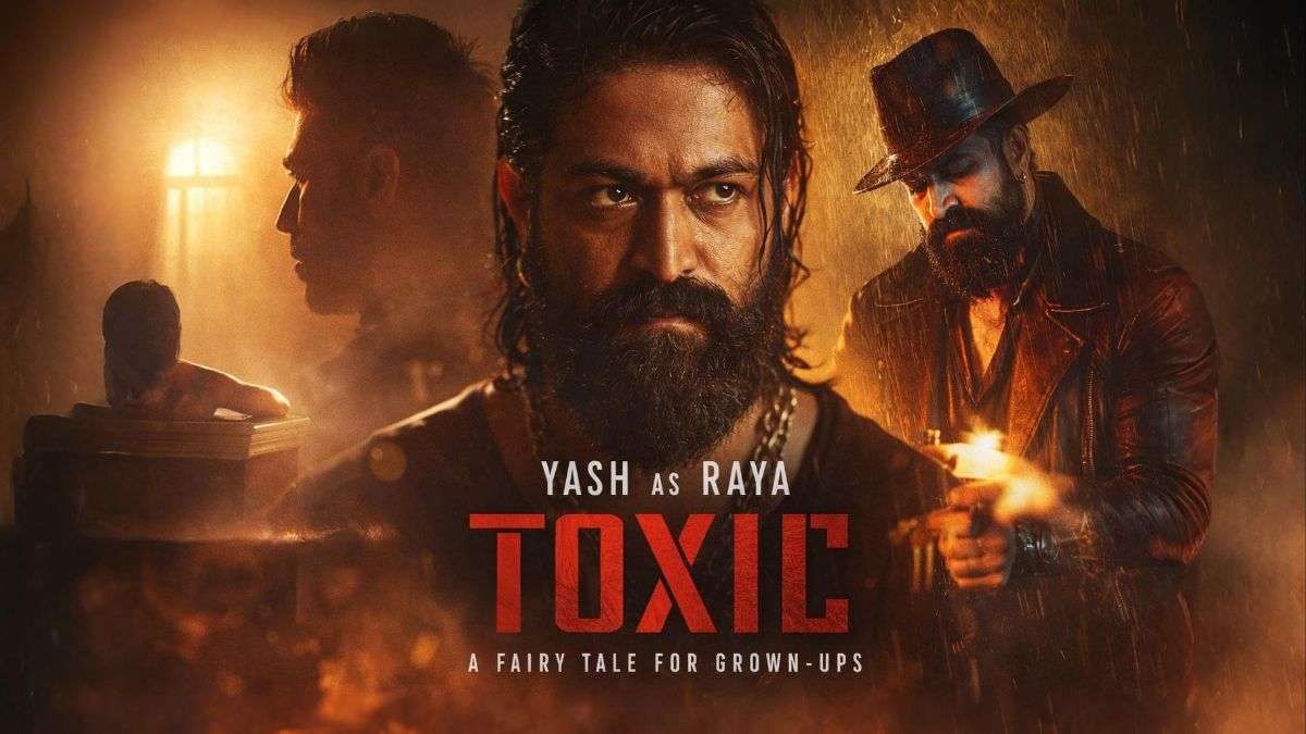 Yash as Raya in Toxic 2026 intense gangster look cinematic 16:9 featured image with dark dramatic lighting