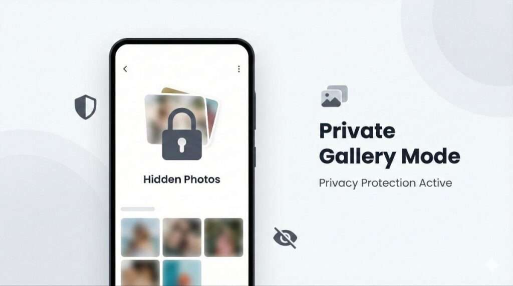 Hide private photos and videos on smartphone to protect privacy during mobile repair