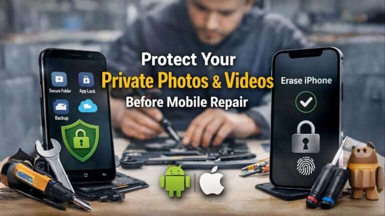 Protect private photos and videos on Android and iPhone before giving your mobile phone to a service centre for repair