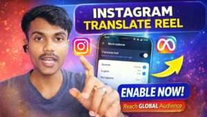 RAAD WORLD creator Adarsh explaining the Instagram Translate Reel feature, showing how to enable reel translation and captions to reach a global audience through Instagram reels.