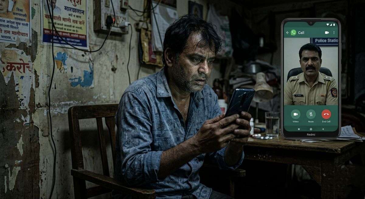 Man trapped in digital arrest scam via WhatsApp video call with fake police officer in India