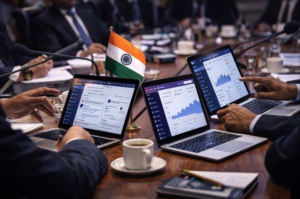 Government officials reviewing social media regulation policy