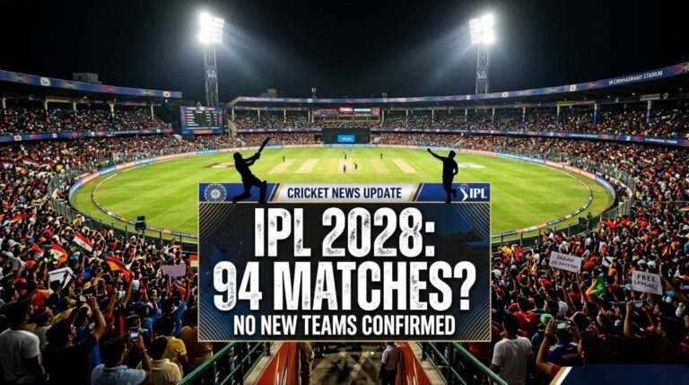 IPL 2028 expansion plan 94 matches BCCI official update no new teams confirmation
