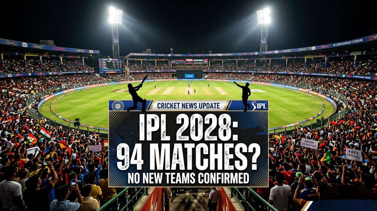 IPL 2028 expansion plan 94 matches BCCI official update no new teams confirmation