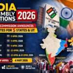 Election Commission of India announces 2026 Assembly election schedule for Assam, Kerala, Tamil Nadu, West Bengal and Puducherry with voting dates and counting day.