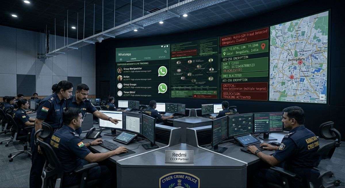Indian cyber crime officials monitoring WhatsApp fraud and digital arrest scam activities using advanced systems