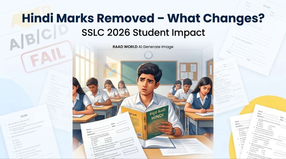 Students affected by Karnataka SSLC 2026 Hindi grading system showing confusion and exam preparation