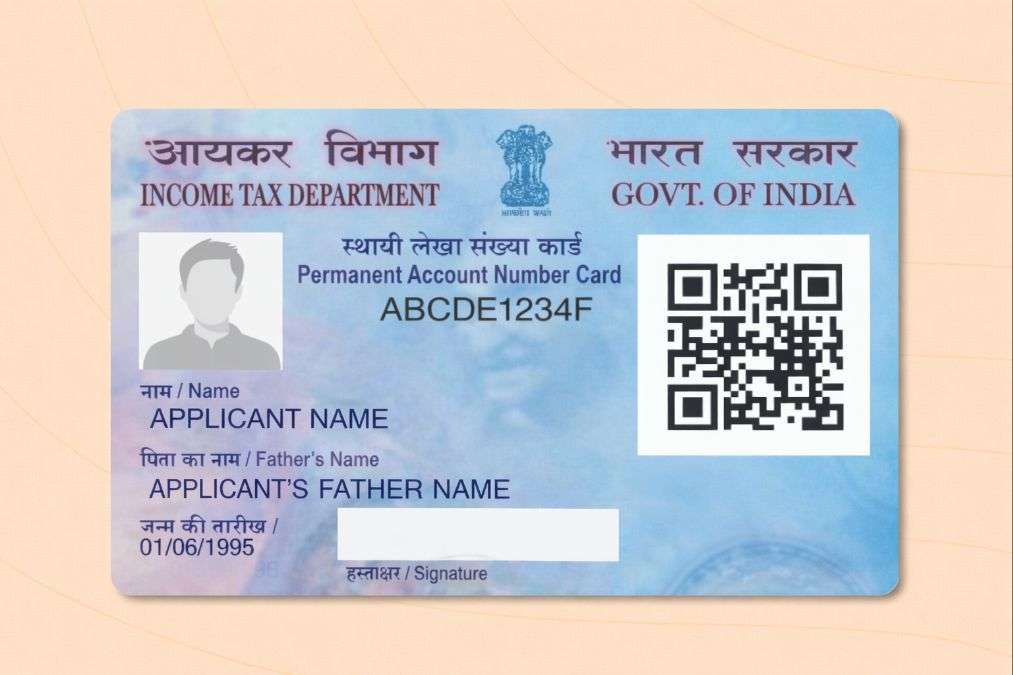Sample PAN card image with blank signature box showing where to sign after update – minor guardian signature vs major personal signature explained