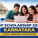 SSP Scholarship 2026 Karnataka latest updates banner showing students applying for State Scholarship Portal financial aid