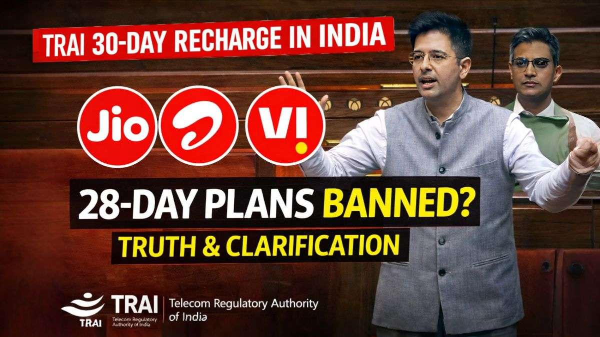 TRAI 30 day recharge rule India 2026 explaining truth about 28 day plans for Jio Airtel and VI users