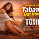 Tabaahi Kannada song from Toxic featuring Yash and Kiara Advani romantic beach poster 2026