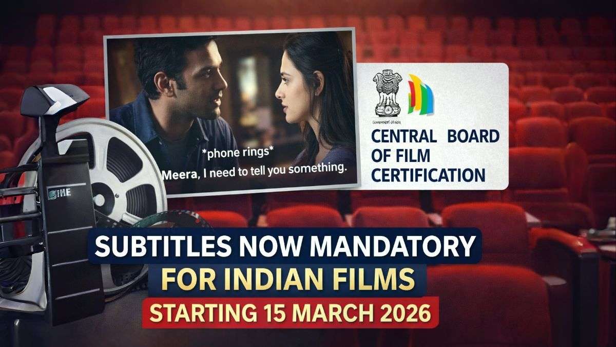 CBFC new rule making subtitles and accessibility features mandatory for all Indian films from 15 March 2026.