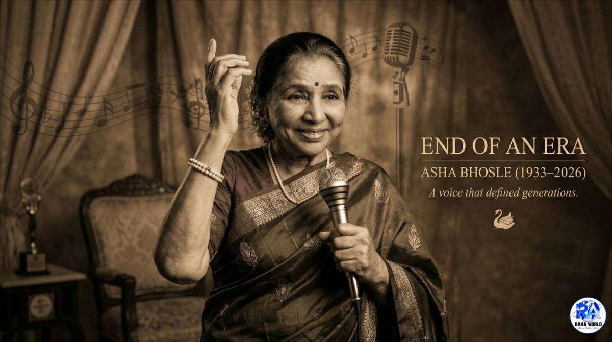 Asha Bhosle tribute image 2026 legendary Indian singer death news age 92 Mumbai