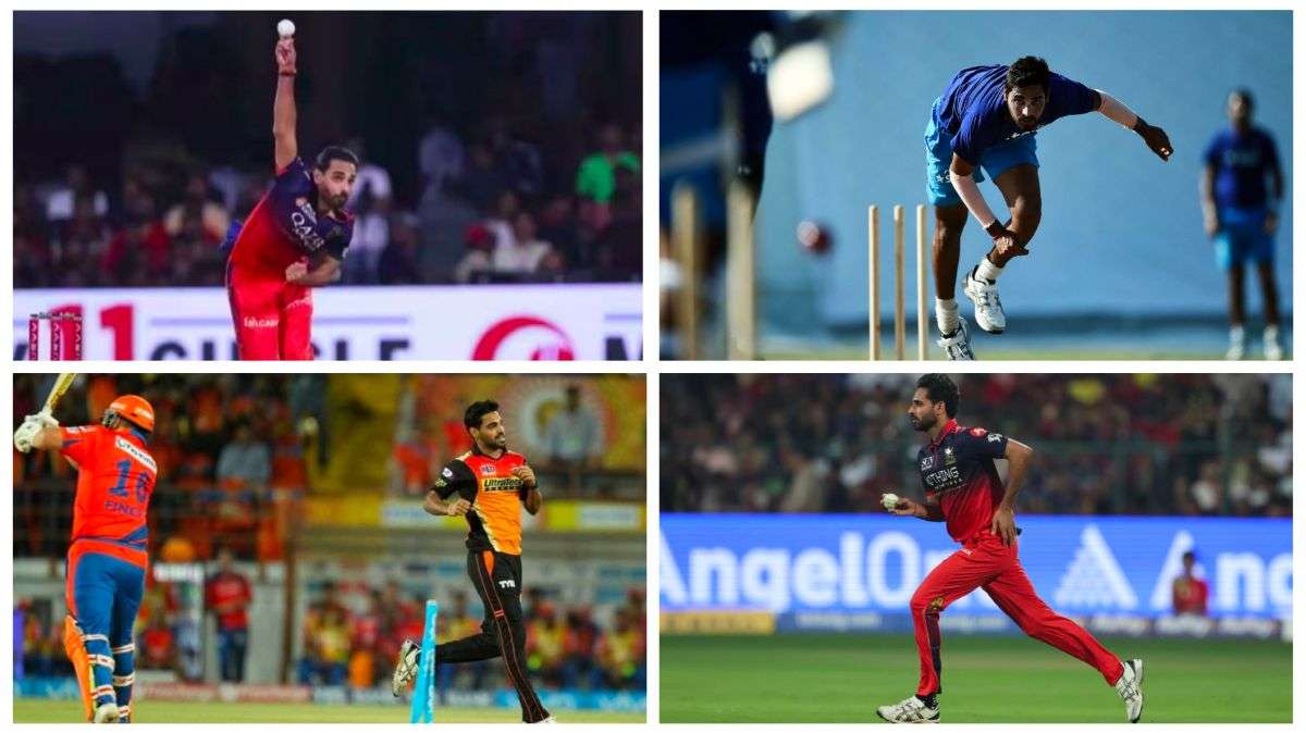 Bhuvneshwar Kumar bowling in IPL match