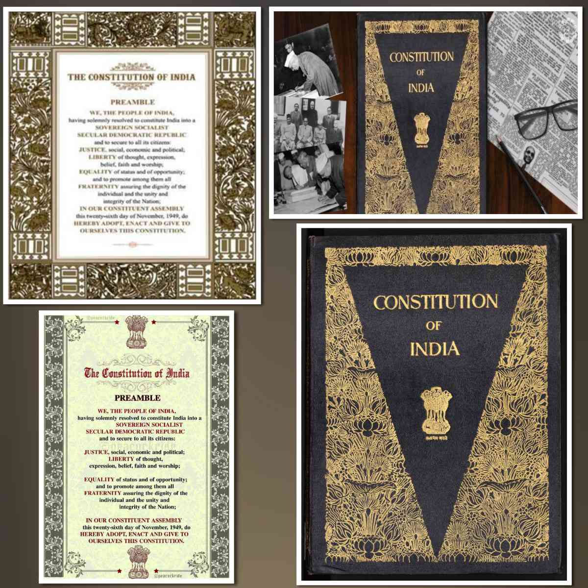 Constitution of India document representing Article 370 legal changes