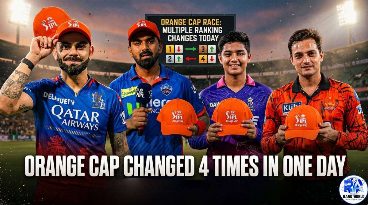 IPL 2026 Orange Cap changed four times in one day players collage