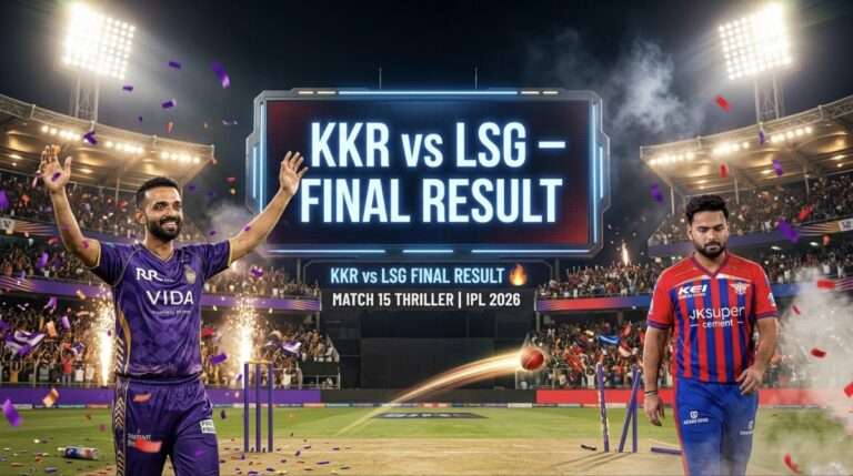 Kolkata Knight Riders vs Lucknow Super Giants final score IPL 2026 match review