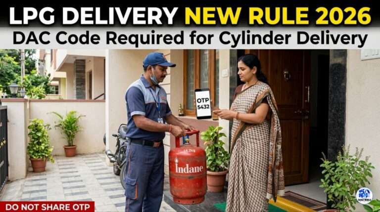 LPG cylinder delivery with DAC OTP verification at home in India