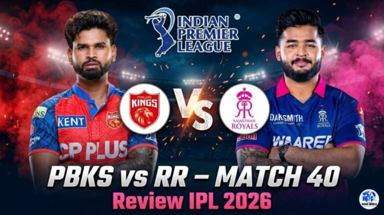 Punjab Kings vs Rajasthan Royals IPL 2026 match 40 Review