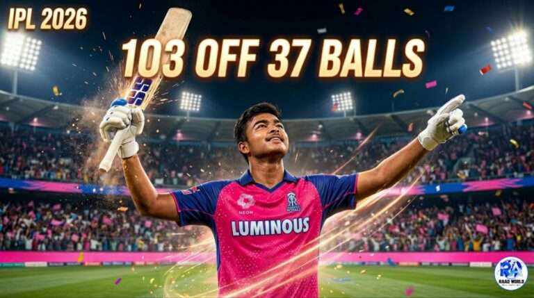 Vaibhav Suryavanshi 103 off 37 balls RR vs SRH IPL 2026 match highlight