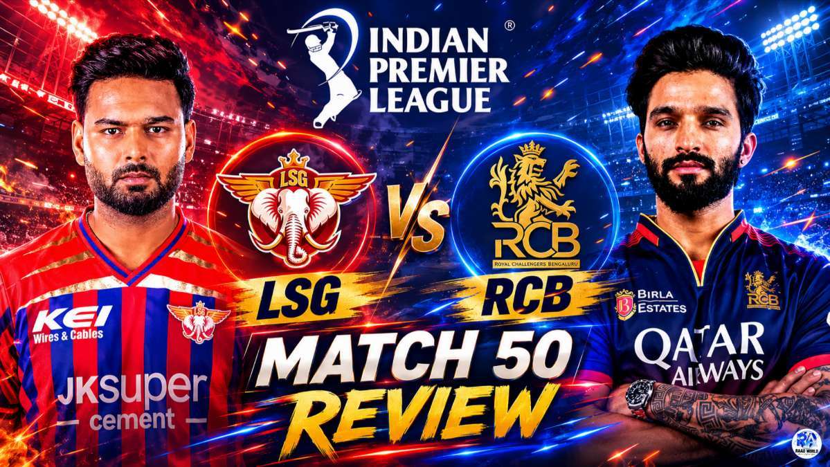 LSG vs RCB IPL 2026 Match 50 featured image with Rishabh Pant and Rajat Patidar in team jerseys